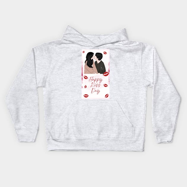 Tell Me That You Love Me Kiss Day Special Kids Hoodie by ArtRaft Pro